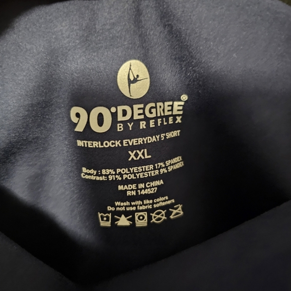 90 Degree By Reflex Interlock Everyday 5" Short Navy & Black Women's Size XXL NW - Picture 6 of 10
